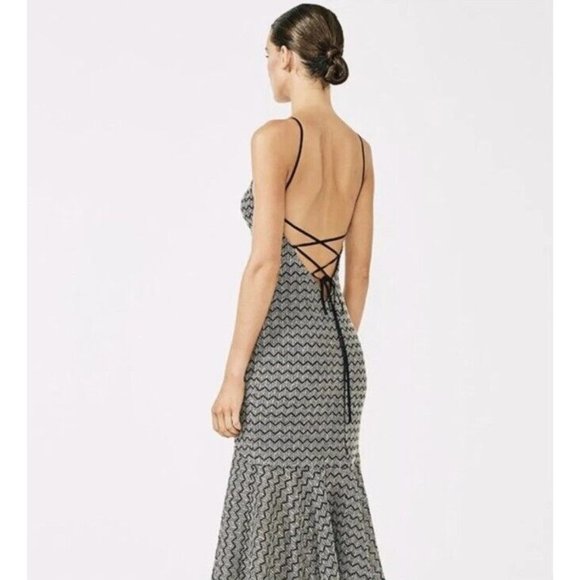 Shona Joy Sze 8 Lace Dress cocktail white tie back open races AS NEW b - Picture 8 of 8